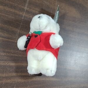 Coca Cola Plush Christmas Ornament Red Vest